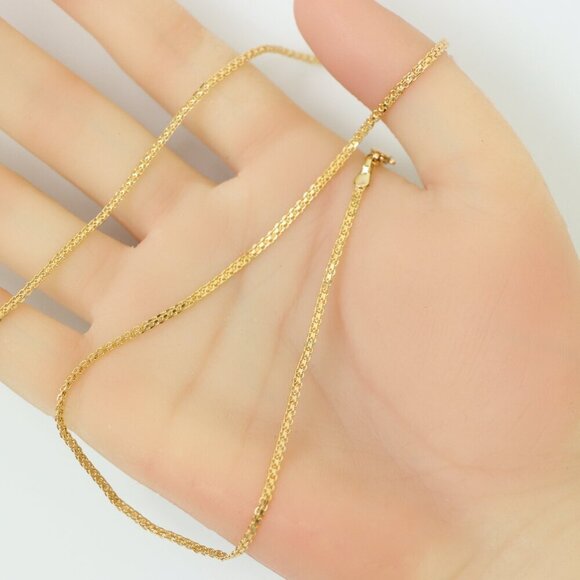 "Classic Curb Chain Rose Gold Necklace Everyday Elegance, XPNL0141 - Picture 3 of 11